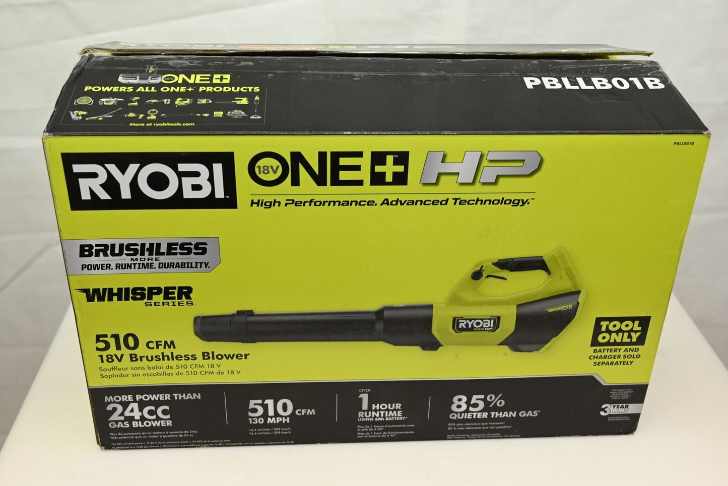 Ryobi PBLLB01B ONE+ HP 510 CFM 18V Brushless Blower (Tool Only)