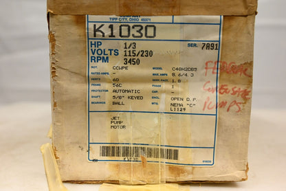 Century K1030 Jet Pump Motor (CORROSION/RUST)