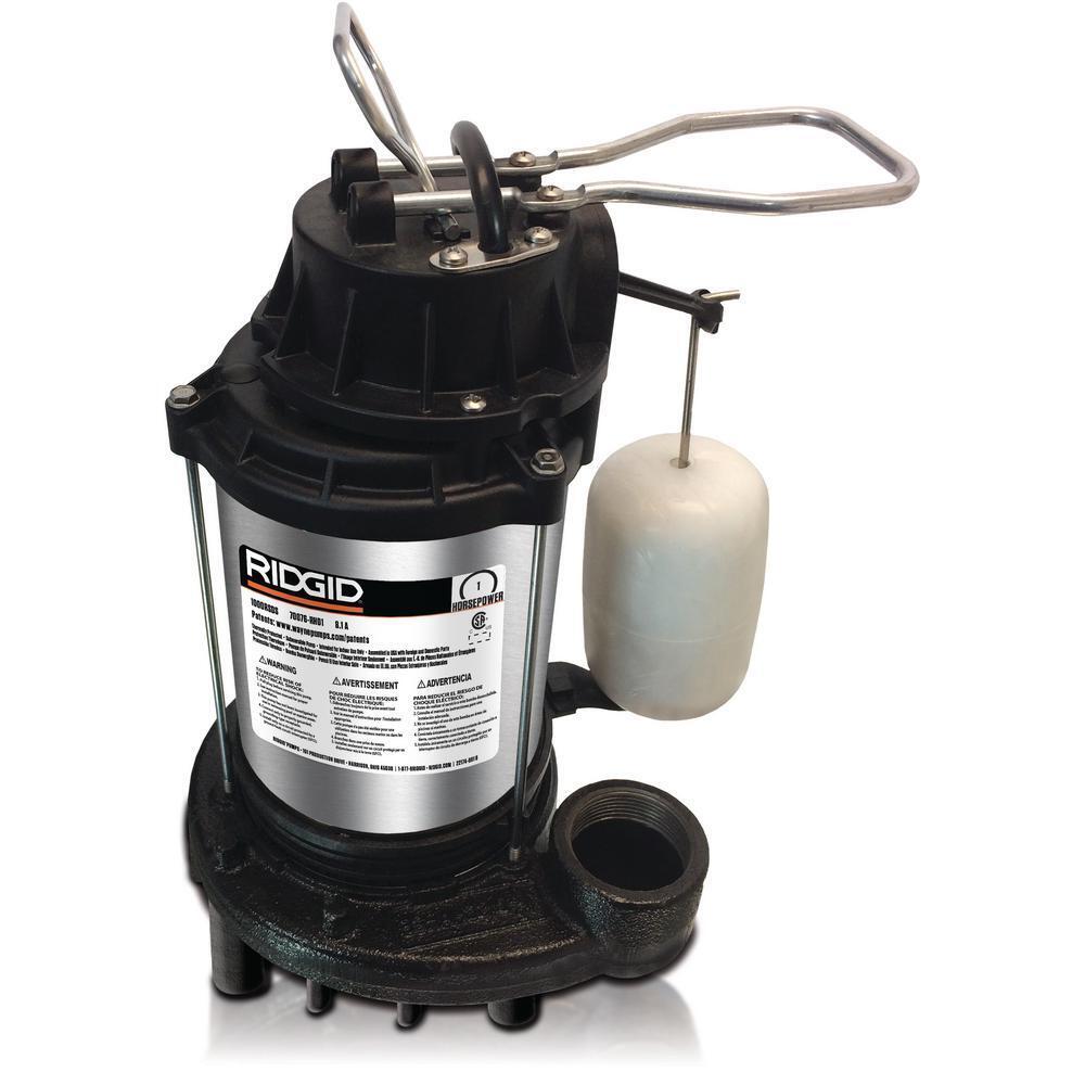 RIDGID 70076-RHD1 1 HP Stainless Steel Dual Suction Sump Pump