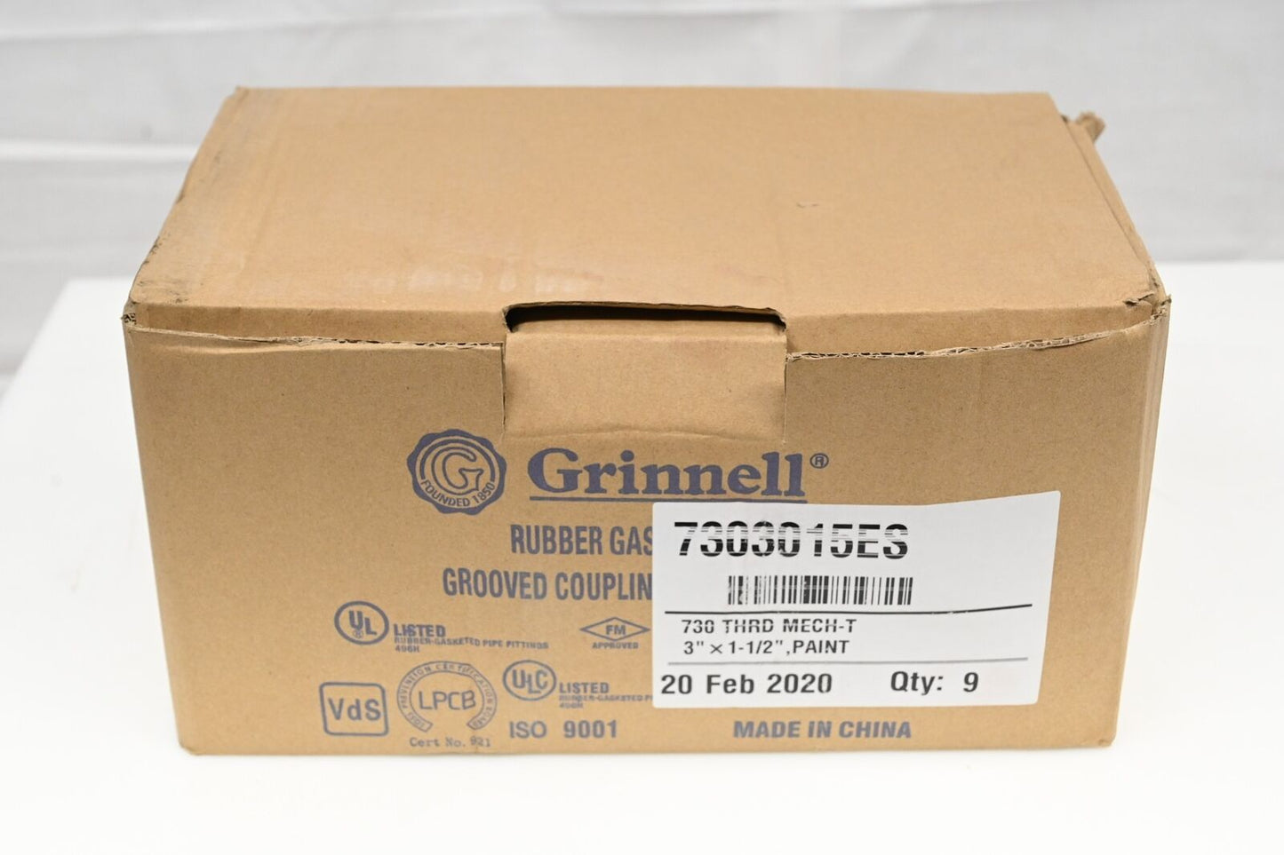 Grinnell 7303015ES 730 Thrd Mechanical-Tee 3" x 1-1/2", PK 9