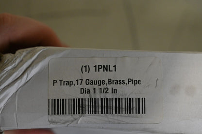 P-Trap 1PNL1, 17 Gauge, Brass, Pipe Dia 1 1/2 in