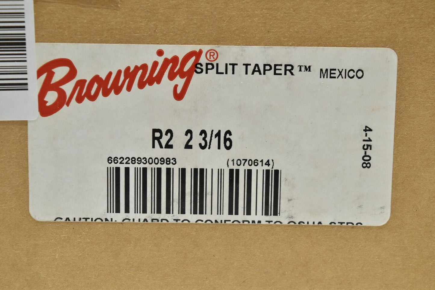 Browning Split Taper Bushing, TYPE R2, 2-3/16" SHAFT, R2 2 3/16