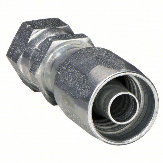 Aeroquip 4401-4S: -04 Female SAE 45° Swivel x -04 Reusable Hose Fitting, PK 10