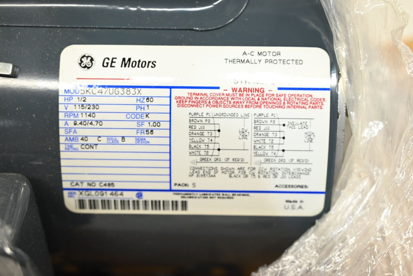 GE 5KC47UG383X A-C Motor