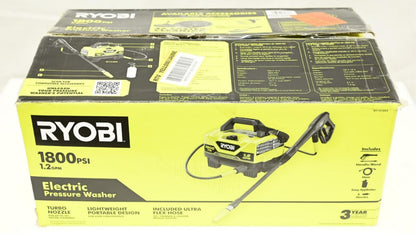 Ryobi RY141802 1800 PSI 1.2 GPM Electric Pressure Washer