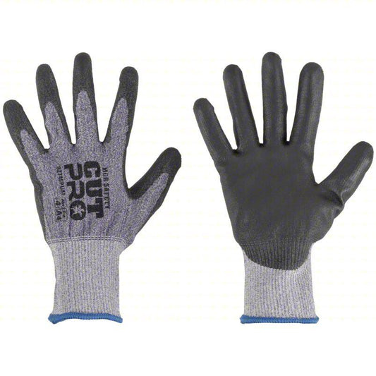 MCR SAFETY 92745PUM Coated Gloves, Polyurethane, Cut-Resistant, 7 Pairs