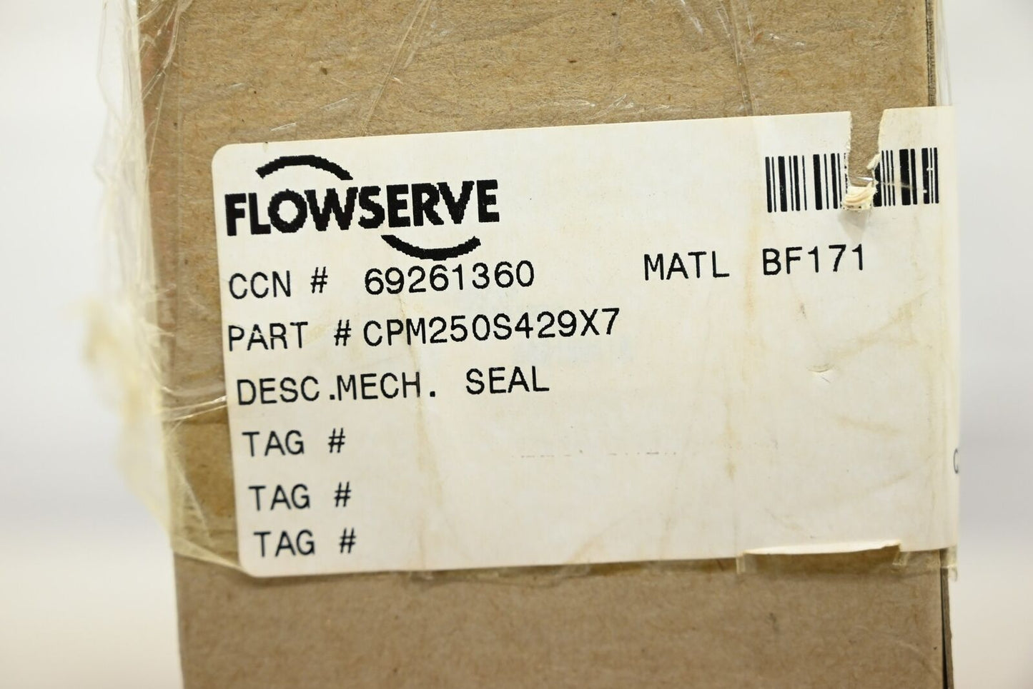 Flowserve CPM250S429X7 (69261360) Mechanical Seal For Pump Mro