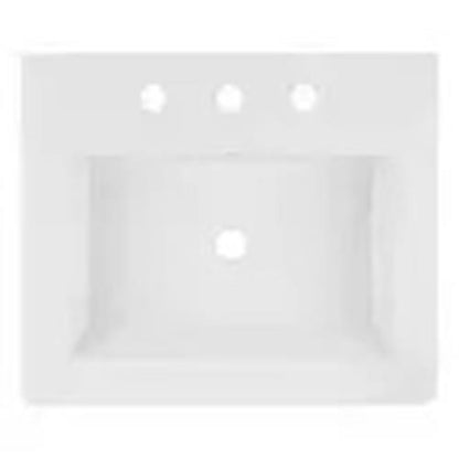 Signature Hardware SHCTM24208WH Modern Rectangular Console Bathroom Sink, White