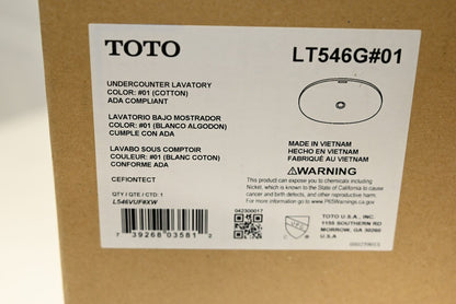 TOTO LT546G#01 Undercounter Lavatory, ADA