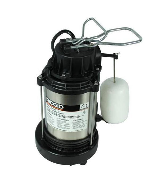 RIDGID 70058-RHD1 1/3 HP Stainless Steel Dual Suction Sump Pump