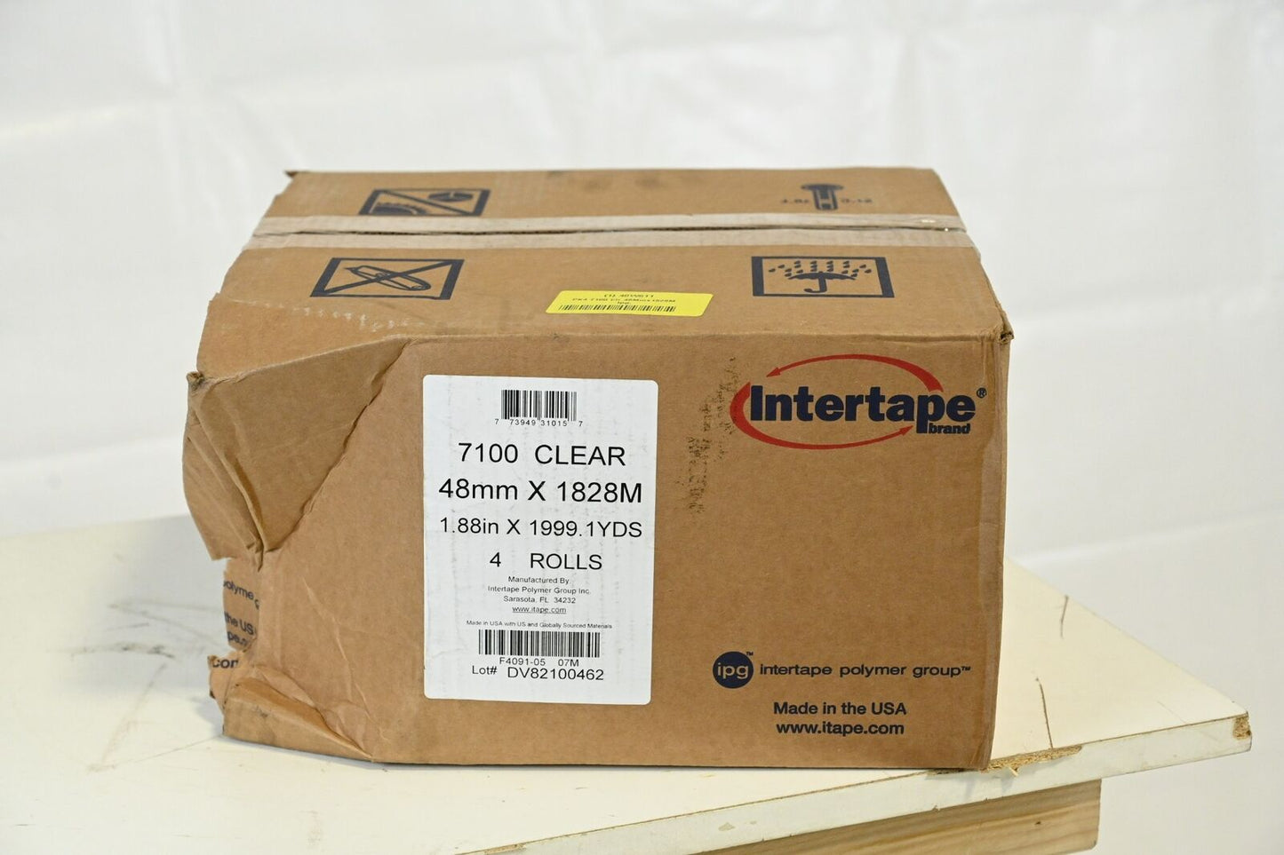 Intertape F4091-05, 7100 Clear 48mm x 1828M, 1.88 in x 1999. YDS, PK 4