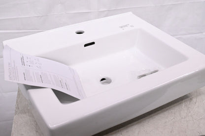 Modern 24-1/8 x20-3/8 in. Rectangular Console Bathroom Sink inWhite