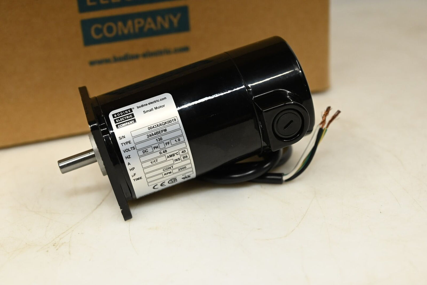 Bodine 24A4BEPM (0043XAQK0019) GearMotor, 130 Volts