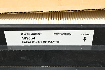 Air Handler 499J54 Mini-Pleat Air Filter, 20" Ht x 25" Wd x 2" Dp