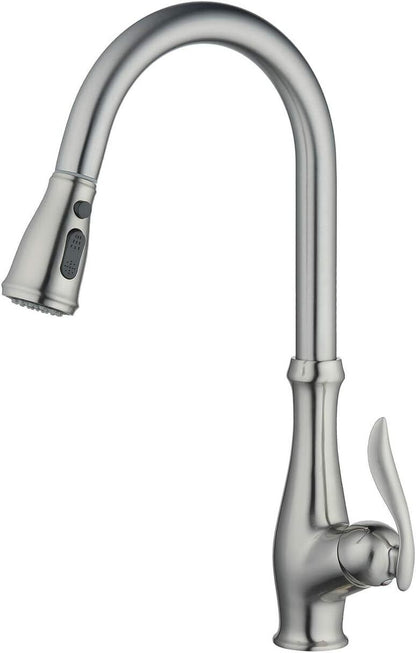 Kelelife KF1755N Kitchen Sink Faucet, Nickel