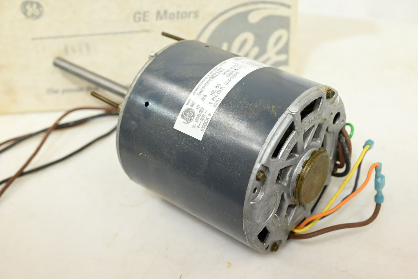 General Electric (GE) Permanent Split Capacitor, 3/4 HP, 1075 RPM