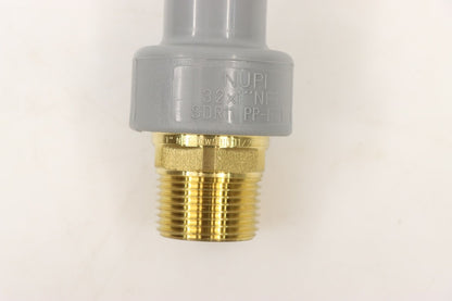 Nupi 27NRFM11321NPT 1" x 1" Niron SFXMPT Adapt W/LF Brass