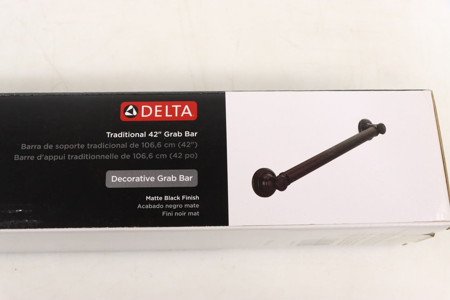 Delta 41642-BL Traditional Decorative ADA Grab Bar in Matte Black