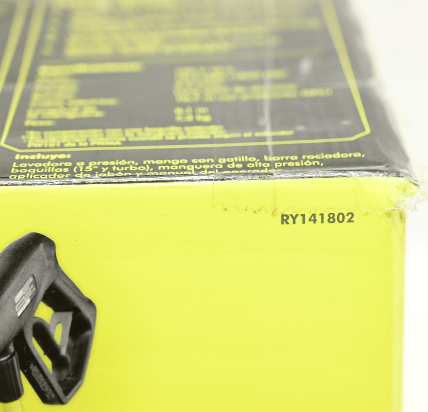 Ryobi RY141802 1800 PSI 1.2 GPM Electric Pressure Washer