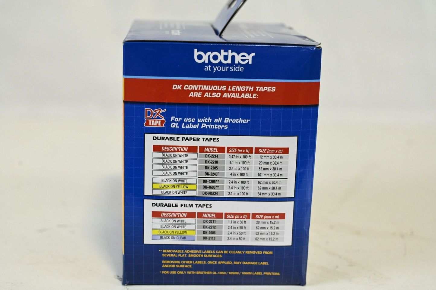 Brother DK-1234 Die-Cut Adhesive Name Badge White Paper Labels for Brother QL