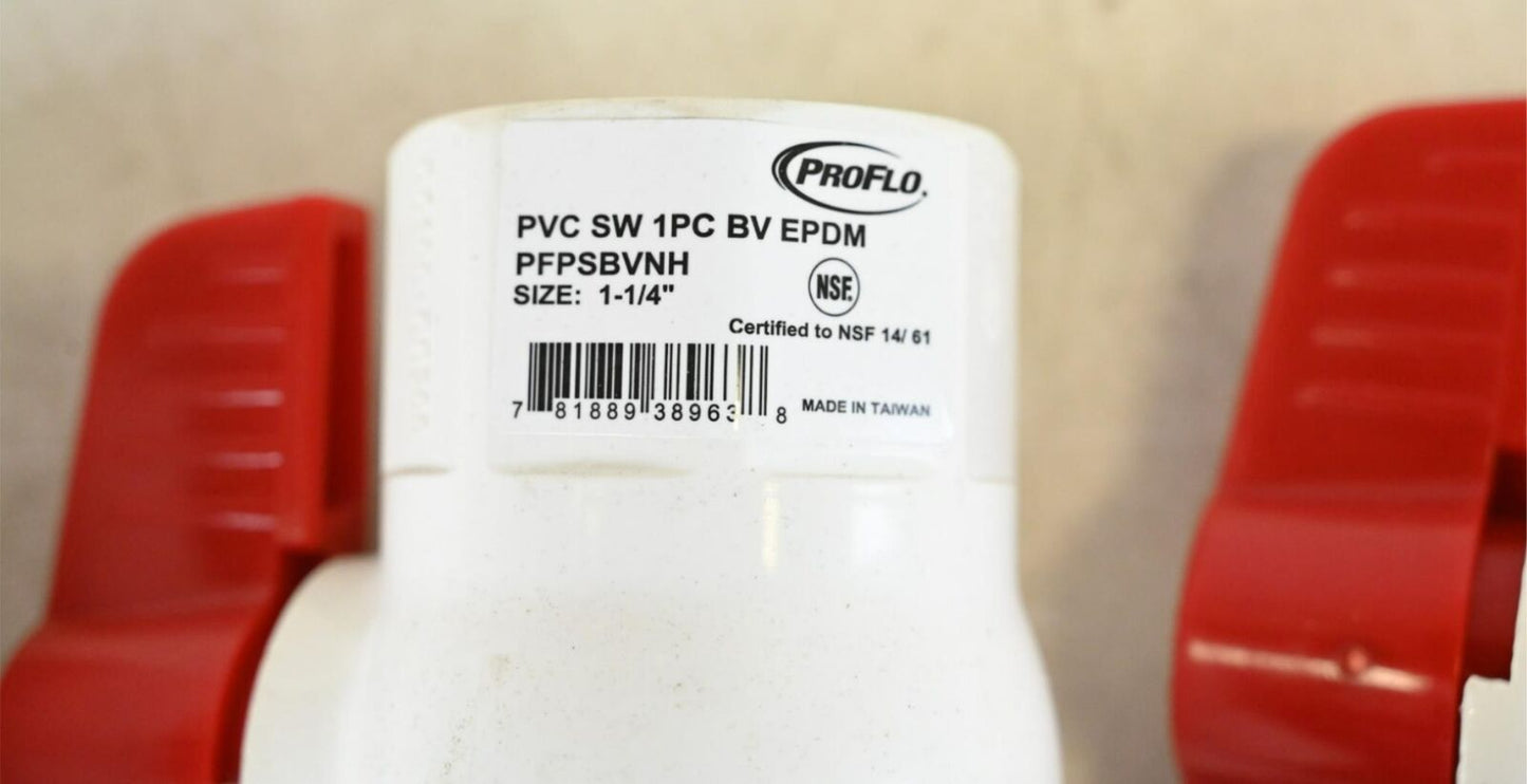 ProFlo PFPSBVNH, 1-1/4" Ball Valve Part, PK 3