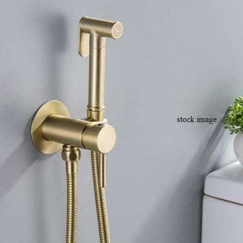 SHAMANDA 16027BG Stainless Steel Hand Held Bidet Metal Bidets, Brushed Gold