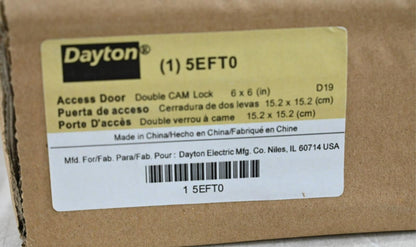 Dayton 5EFT0 Duct Access Door, 6" Width x 6" Height