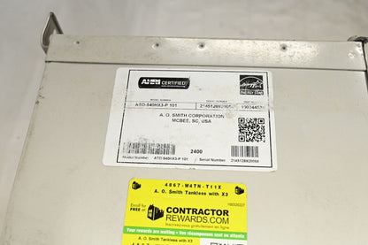 A.O. Smith ATO-540HX3-P 101 Outdoor Liquid Propane Tankless Water Heater DAMAGED