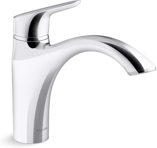 Kohler K-30470-CP Rival Single Handle Kitchen Sink Faucet, Polished Chrome