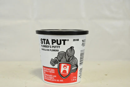 Hercules 25103, Sta Put, Plumbers Putty, 3 Lbs