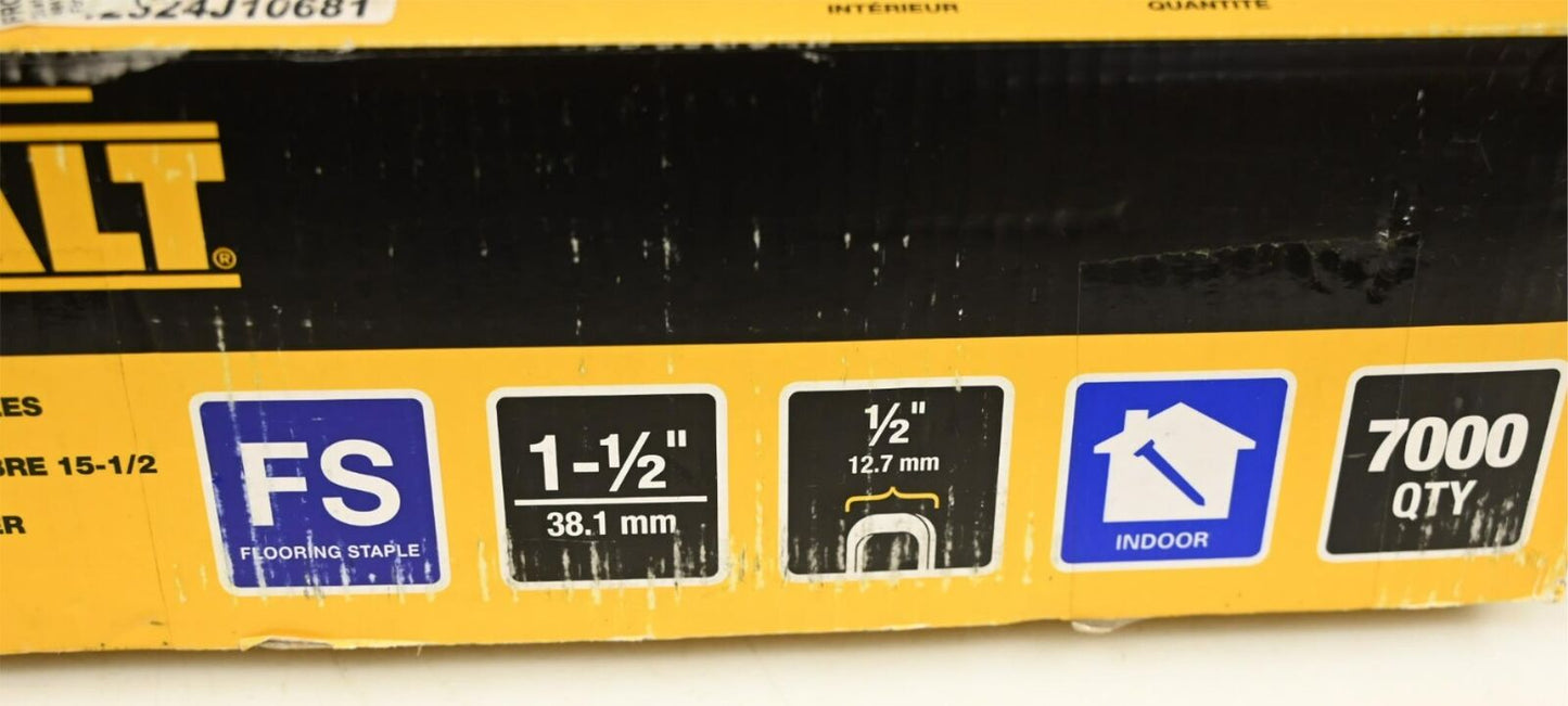 Dewalt DWCS1512-7 1-1/2" x 15-1/2 Gauge Glue Collated Flooring Staple (7000 Box)