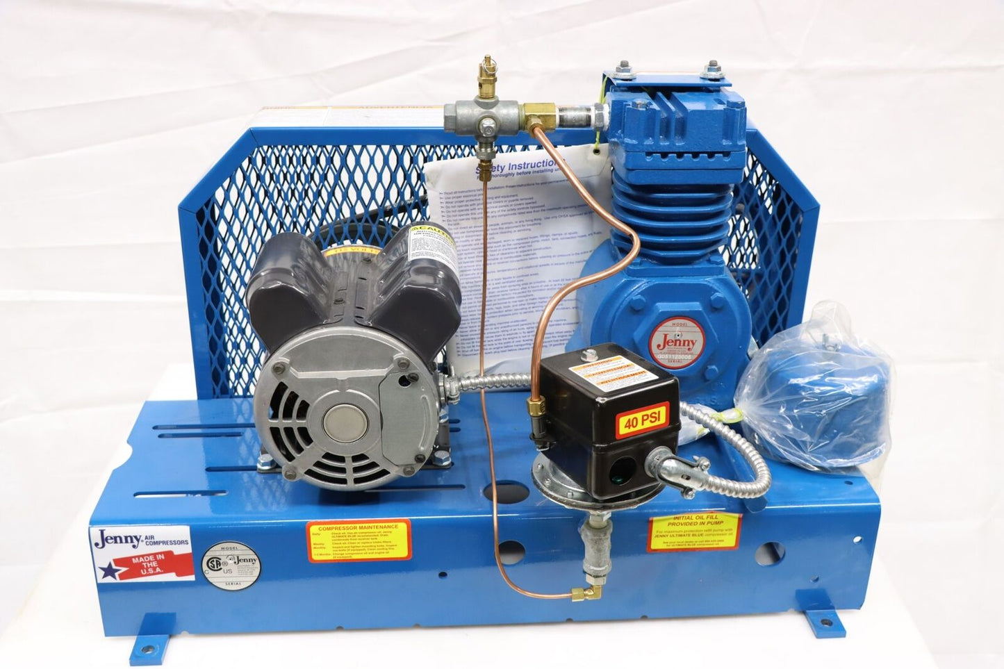 Jenny F12S-BS-115/1-ACGF Fire Sprinkler Air Compressor, Single Phase, 60 Hz