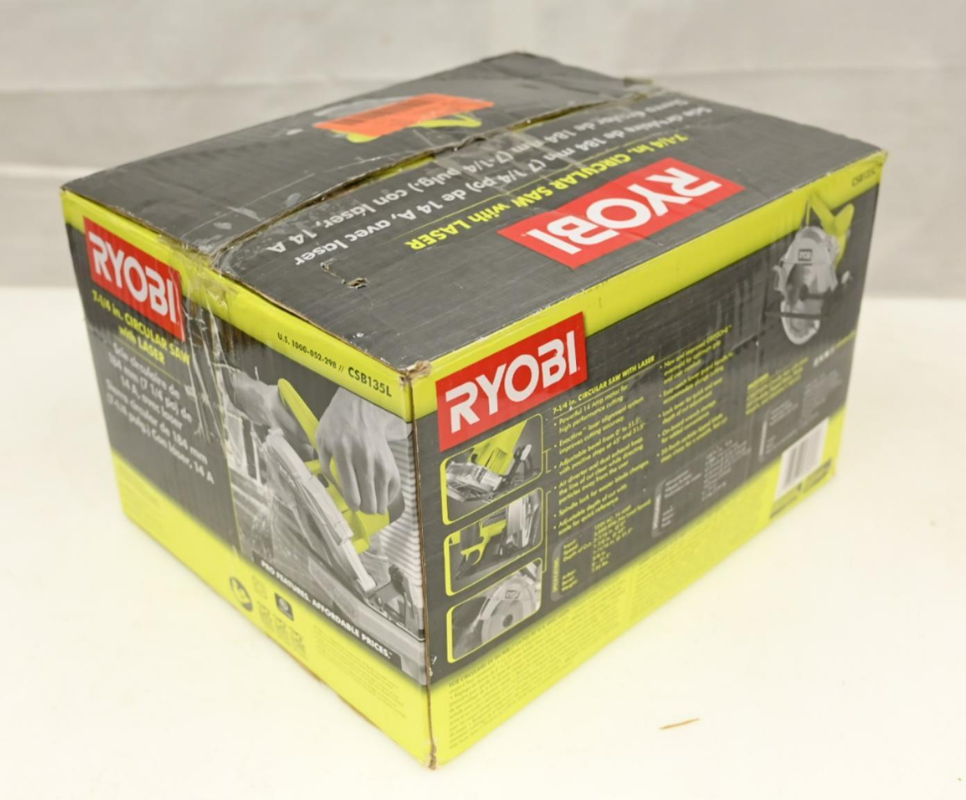 Ryobi CSB135L 14 Amp 7-1/4" Circular Saw with Laser