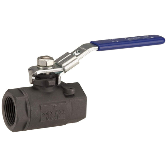 Nibco TC580CSR66LL 2" Threaded Rubber Plastisol Ball Valve 2 Port Stainless S.