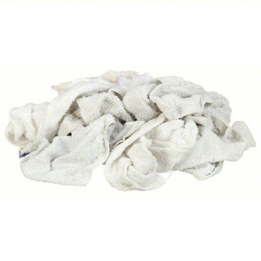 Terry Cloth, New, White, Varies, 25 lb Wt - 3U588