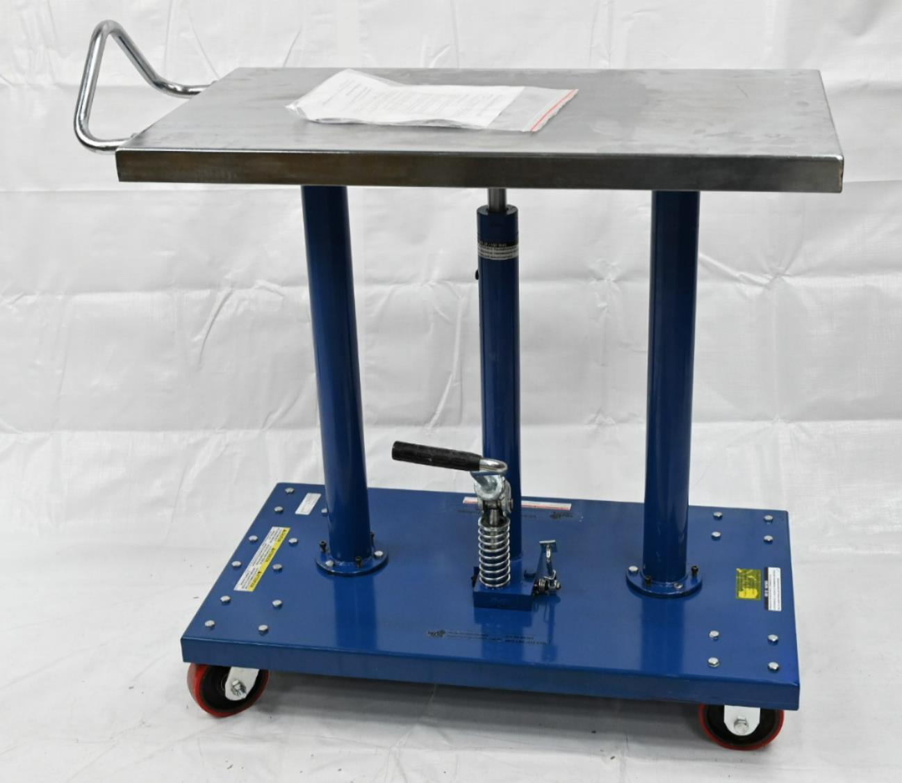 Vestil HT-10-2036A Manual Mobile Post-Lift Table, 1,000 lb Load Capacity