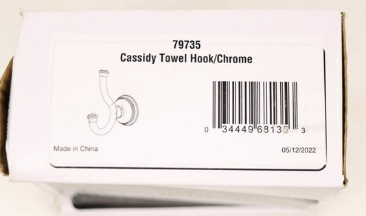 Delta 79735 Cassidy Double Robe Hook, Polished Chrome