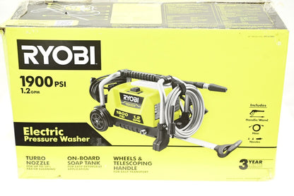 Ryobi RY1419MTVNM 1900 PSI 1.2 GPM Electric Pressure Washer