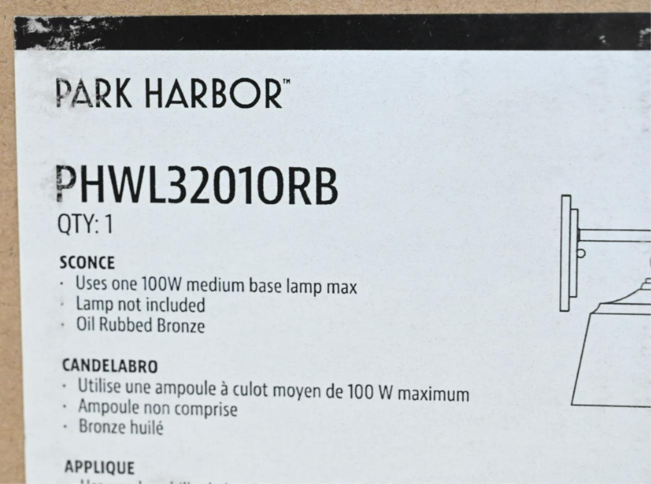 Park Harbor PHWL32010RB Eastland Single Light 9" Tall Wall Sconce Umber Bronze