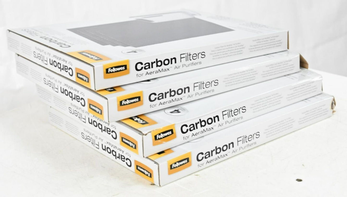 [LOT OF 4] Fellowes 9324101 Carbon Filters for AeraMax Air Purifiers, PK 4