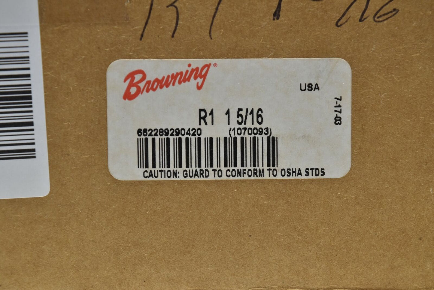 Browning Split Taper Bushing, TYPE R1, 1-5/16" SHAFT - R1 1 5/16