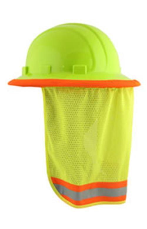 ERB Safety WEL19281HL Neck Shield Mesh Hi-Viz Lime, PK 3