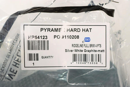 Pyramex Ridgeline HP54123 Full Brim Hard Hat 4-Point Ratchet Suspension