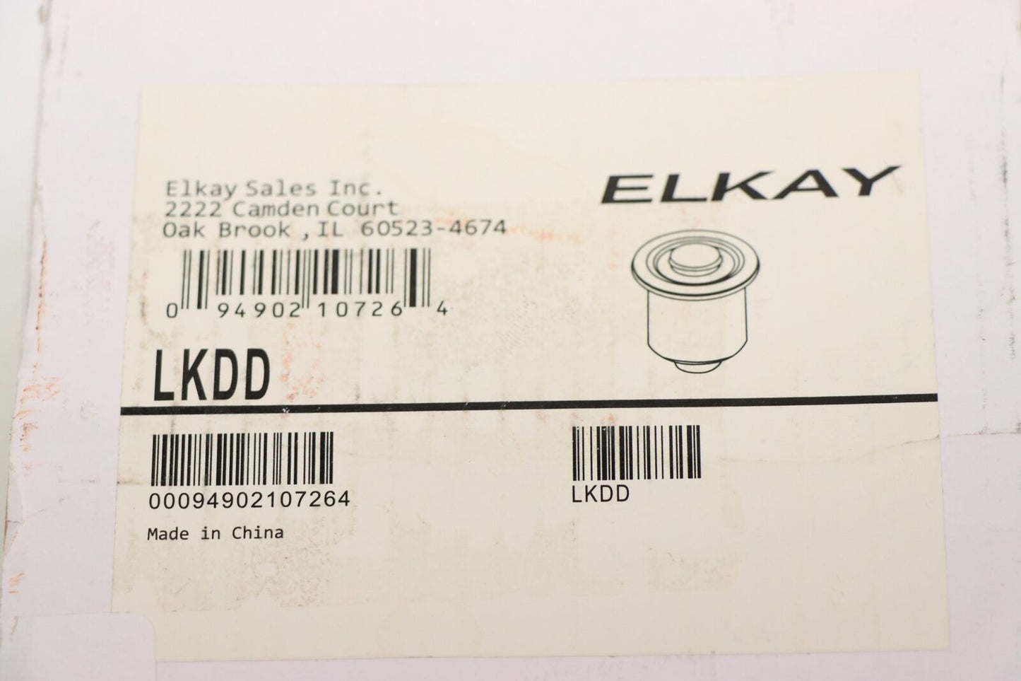 Elkay LKDD 3-1/2" Basket Strainer and Stopper