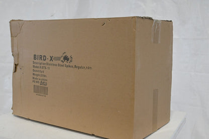 Bird-X STS-10 Bird Repellent Stainless Steel Spikes, 10 ft, 5" W, 4 1/2" H, PK 6