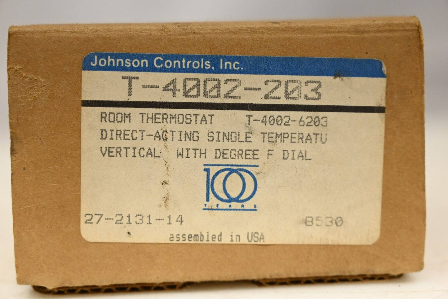 Johson Controls T-4002-203 Pneumatic Thermostat