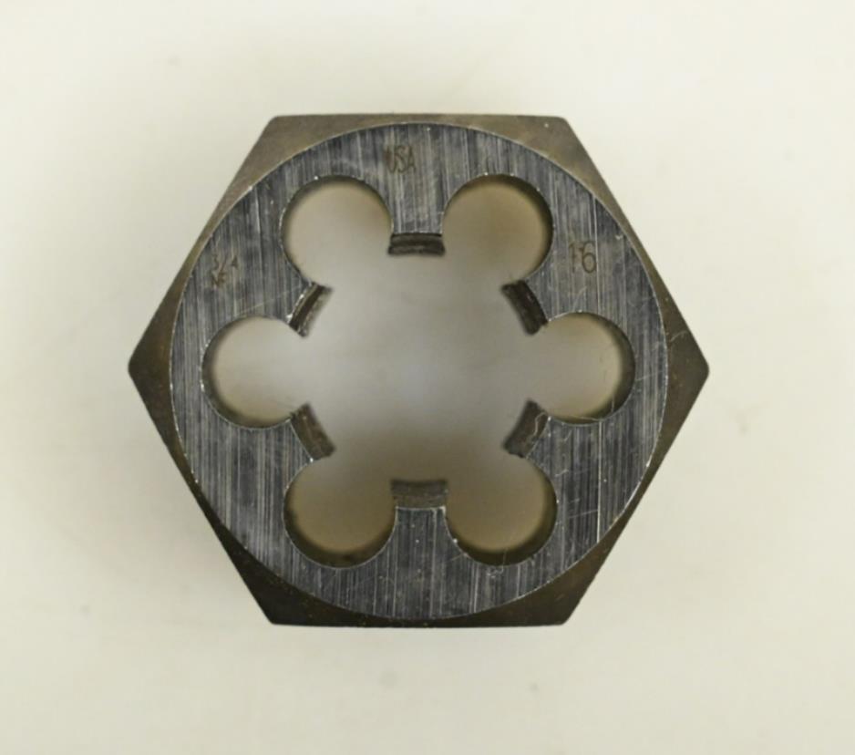 Cleveland C65619 Hex Threading Die, 3/4"-16 Thread Size, Carbon Steel