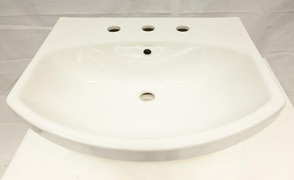 Kohler K-2363-8-0 Cimarron Pedestal Bathroom Sink w/3 Holes Drilled & Overflow