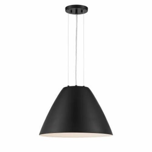 Park Harbor PHPL3301MB Pimenta 14" Wide Suspension Pendant, Matte Black