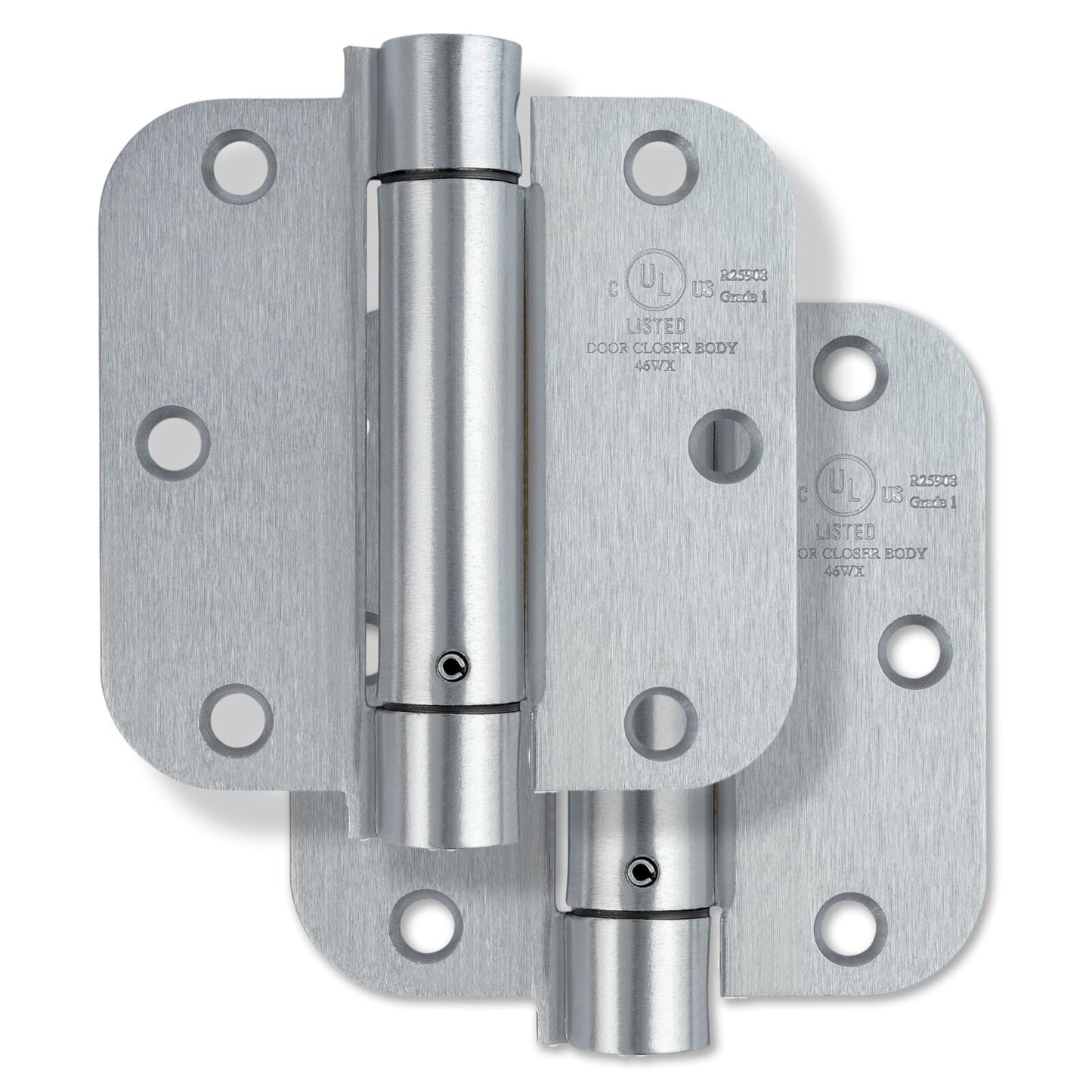 Westcraft HDH3572U26D 3-1/2 in. Steel Spring Door Hinge in Satin Chrome, Pk 2